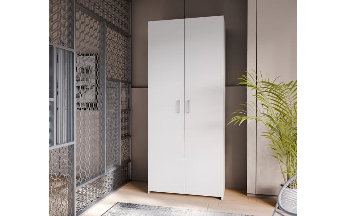 Kleiderschrank Econobox, weiß, 79,7 x 190,5 cm-01