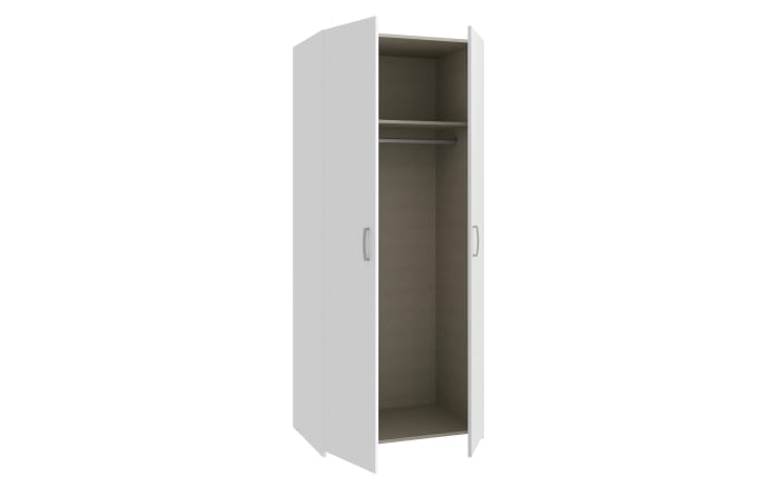 Kleiderschrank Econobox, weiß, 79,7 x 190,5 cm-04