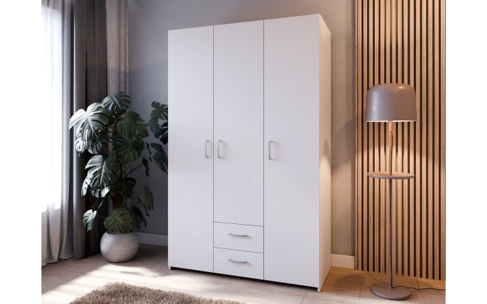Kleiderschrank Econobox, weiß, 119,4 x 190,5 cm-01