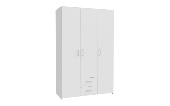 Kleiderschrank Econobox, weiß, 119,4 x 190,5 cm-02