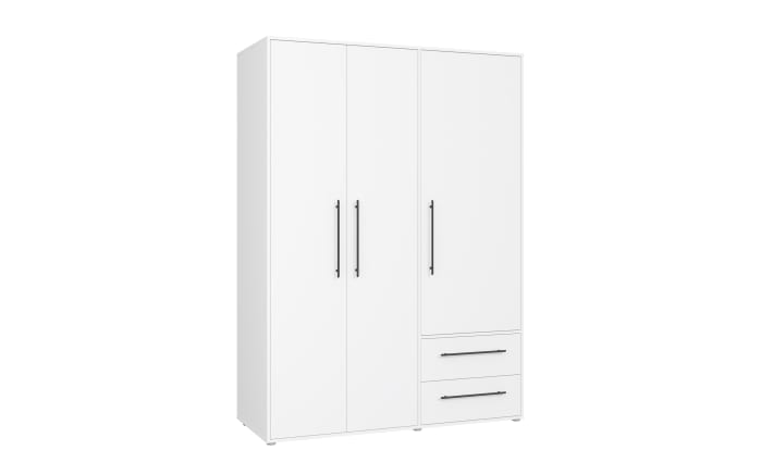 Kleiderschrank Mokkaris, weiß, 144,4 x 200,1 cm-02