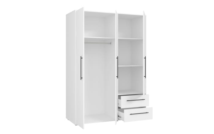 Kleiderschrank Mokkaris, weiß, 144,4 x 200,1 cm-04