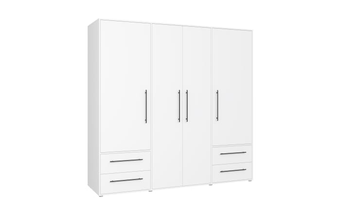 Kleiderschrank Mokkaris, weiß, 205,9 x 200,1 cm-02