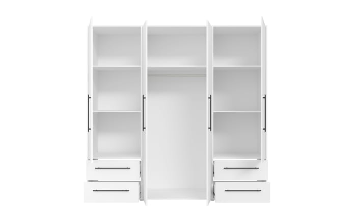 Kleiderschrank Mokkaris, weiß, 205,9 x 200,1 cm-04