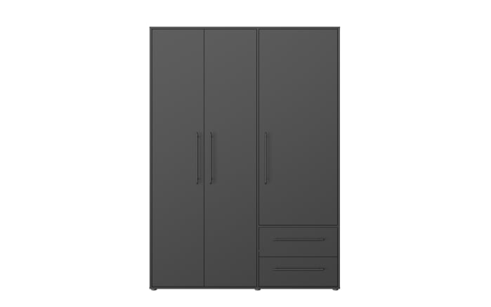 Kleiderschrank Mokkaris, schwarz, 144,4 x 200,1 cm-03