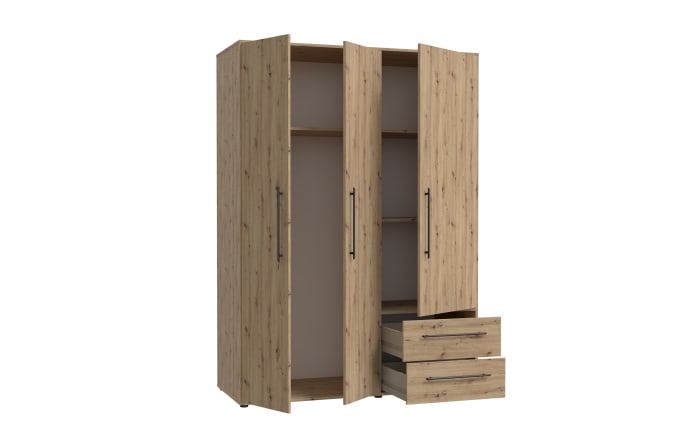 Kleiderschrank Mokkaris, Artisan Eiche-Nachbildung, 144,4 x 200,1 cm-05