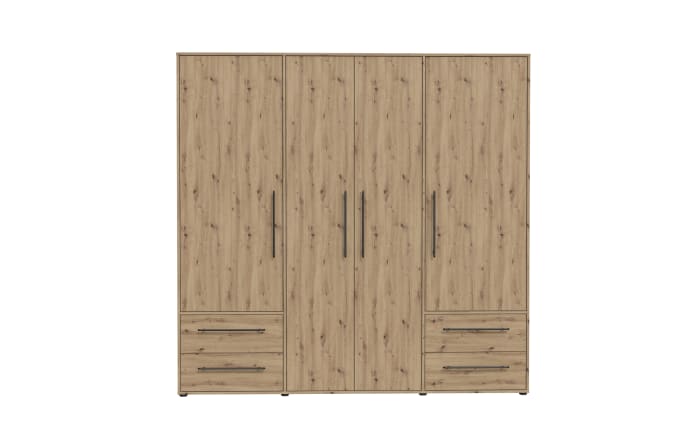 Kleiderschrank Mokkaris, Artisan Eiche-Nachbildung, 205,9 x 200,1 cm-03