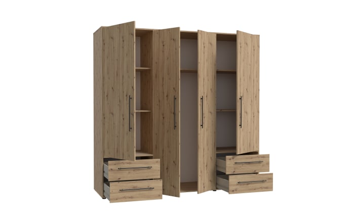 Kleiderschrank Mokkaris, Artisan Eiche-Nachbildung, 205,9 x 200,1 cm-05
