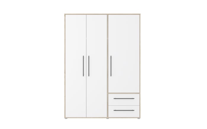 Kleiderschrank Mokkaris, Sonoma Eiche-Nachbildung/weiß, 144,4 x 200,1 cm-03