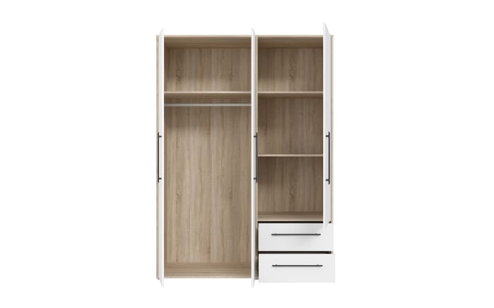 Kleiderschrank Mokkaris, Sonoma Eiche-Nachbildung/weiß, 144,4 x 200,1 cm-04