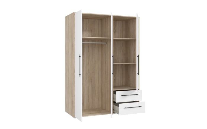 Kleiderschrank Mokkaris, Sonoma Eiche-Nachbildung/weiß, 144,4 x 200,1 cm-05
