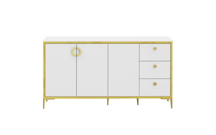 Kommode Golden 2, weiß/goldfarbig, 163,9 cm-05