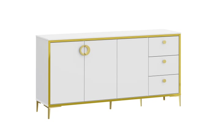 Kommode Golden 2, weiß/goldfarbig, 163,9 cm-04