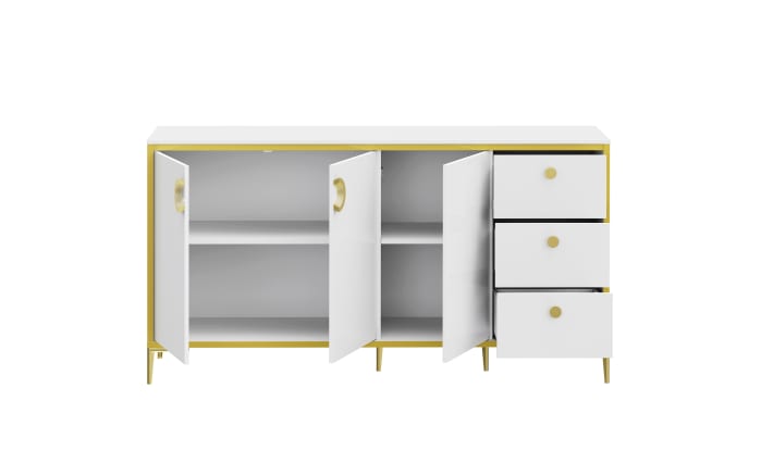 Kommode Golden 2, weiß/goldfarbig, 163,9 cm-07