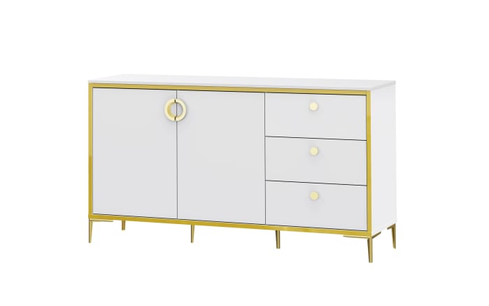 Kommode Golden 2, weiß/goldfarbig, 159,2 cm-05