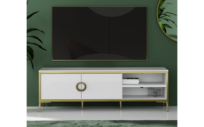 TV-Unterschrank Golden 2, weiß/goldfarbig-03