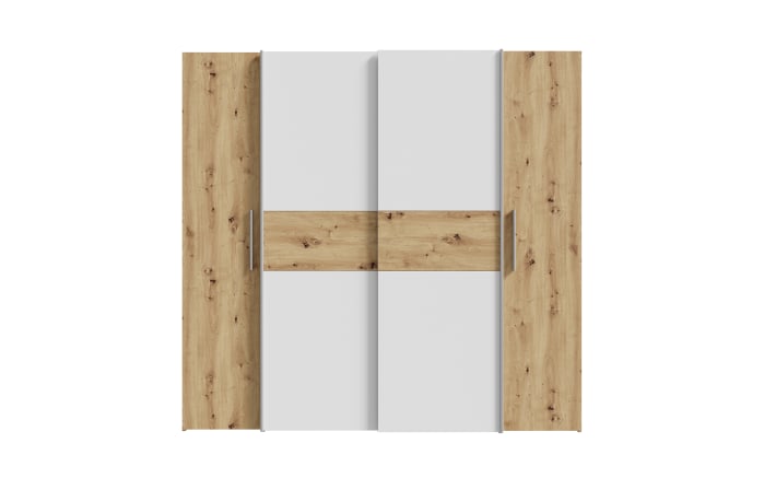 Kleiderschrank Kalixtus, Artisan Eiche-Nachbildung/weiß, 200 x 190,5 cm-02