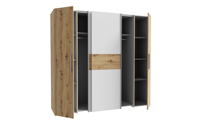 Kleiderschrank Kalixtus, Artisan Eiche-Nachbildung/weiß, 200 x 190,5 cm-05