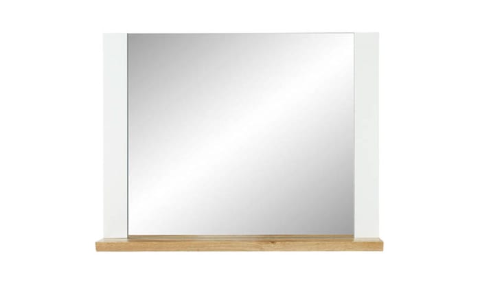 Spiegel Materio, weiß/Eiche-Altholz Nachbildung, 90 x 70 cm-01