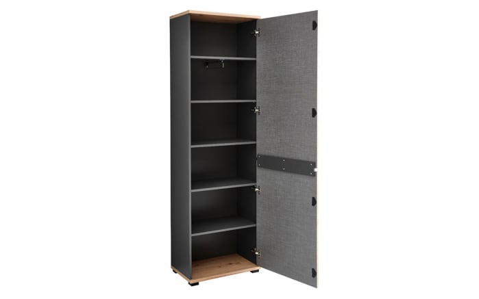 Garderobenschrank Sedeo, Artisan Eiche-Nachbildung/graphit-03