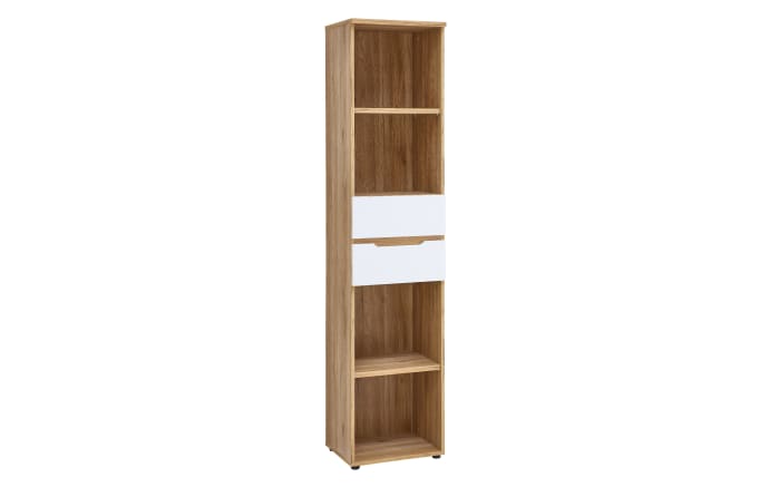 Regal Clyde, Eiche-Nachbildung/weiß, Höhe 197 cm-01