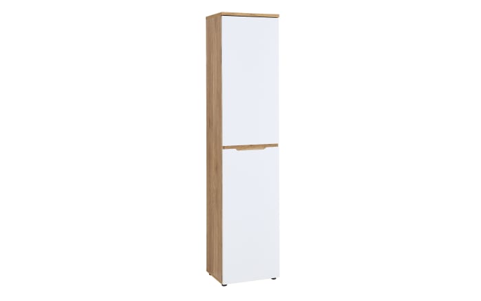 Mehrzweckschrank Clyde, Eiche-Nachbildung/weiß, 45 cm-01