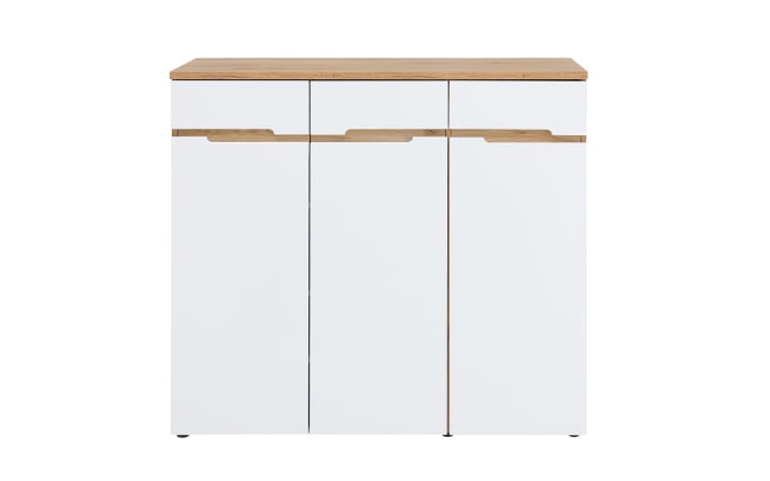 Kommode Clyde, Eiche-Nachbildung/weiß, 120 cm-03