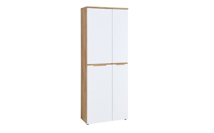 Mehrzweckschrank Clyde, Eiche-Nachbildung/weiß, 75 cm-01
