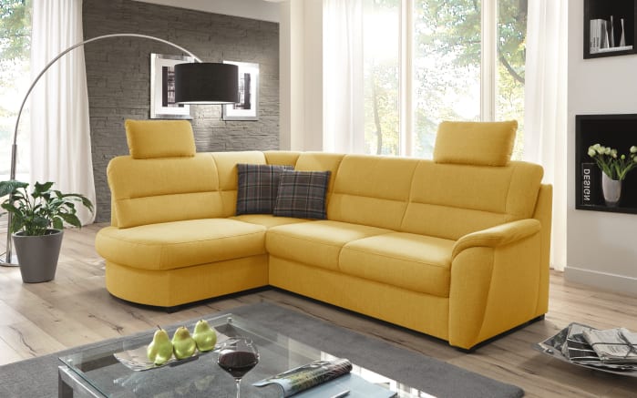 Wohnlandschaft Pandora, mustard, Ottomane links-01