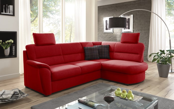 Wohnlandschaft Pandora, cherry, Ottomane rechts-01