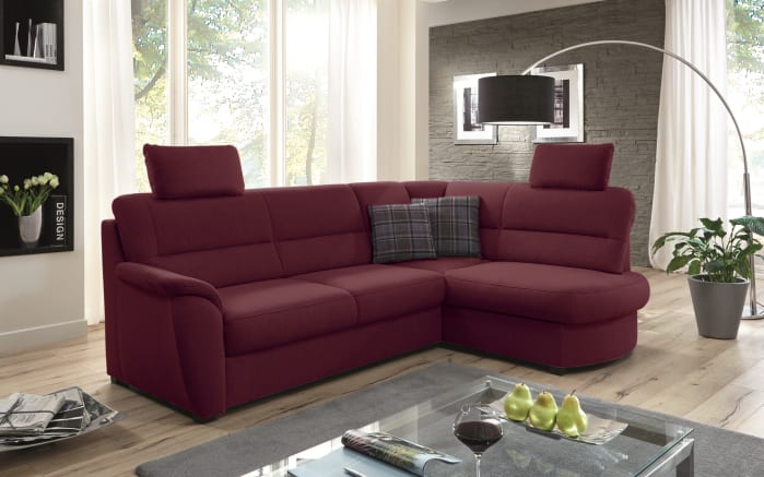 Wohnlandschaft Pandora, aubergine, Ottomane rechts-01