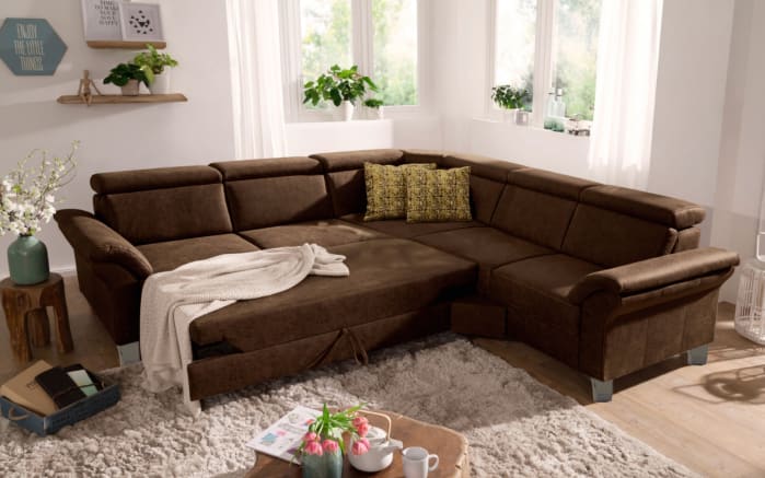 Wohnlandschaft Arngast, cognac, inkl. Funktionen-02