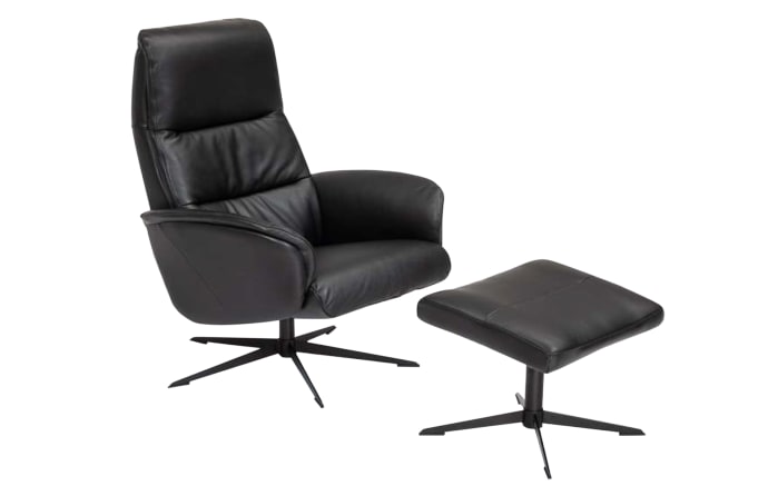Sessel mit Hocker 3408, anthrazit, inkl. manuelle Relax-Funktion-01