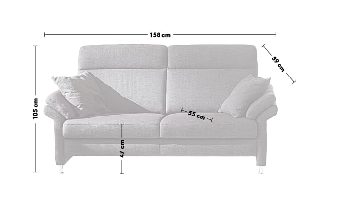 Sofa 2-sitzig TS 101 in anthrazit-02