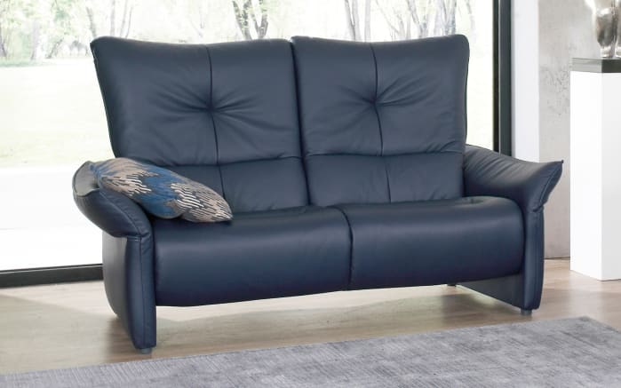 Leder Sofa 3-Sitzer Cumuy, blau, inkl. WallFree-Funktion-02
