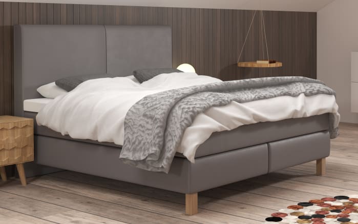 Boxspringbett Gap, taupe, 180 x 200 cm, Härtegrad 3 und 4-01