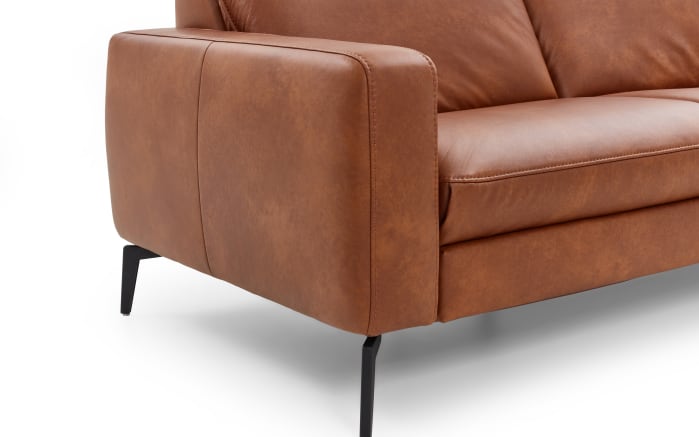 2,5-Sitzer HU-PC23005, cognac, inkl. Kopfpolsterverstellung -04