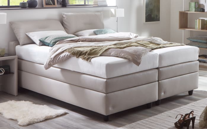 Boxspringbett Livia beige, 180 x 200 cm-01