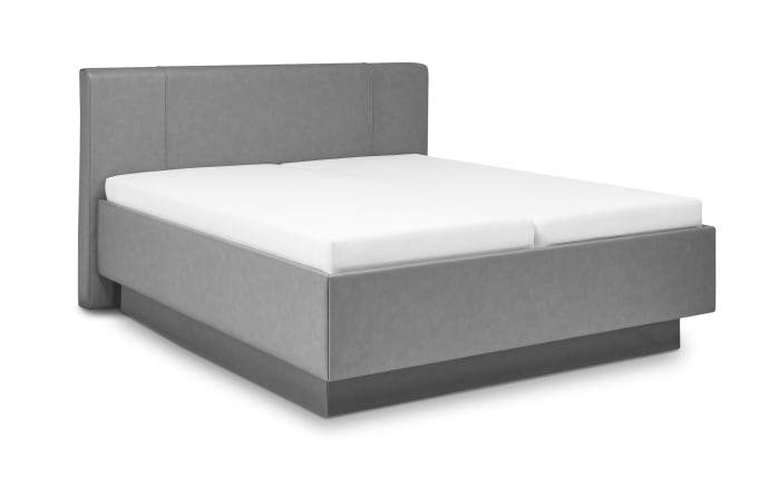 Boxspringbett Silva, Leatherlook, anthrazit, 180 x 200 cm, Härtegrad 2 und 3-02