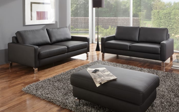 Leder Garnitur Chance, schwarz-01