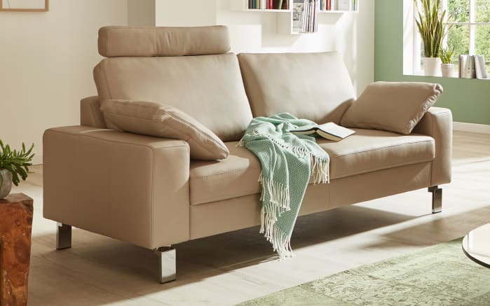 Leder 2,5-Sitzer Chance, beige-01