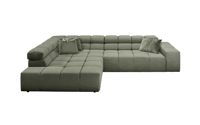 Ecksofa Oakland 2.0, olivgrün, inkl. manueller Kopfteilverstellung -03