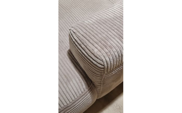 Wohnlandschaft Tossa, Cord/taupe, inkl. Kopfteilverstellung-04
