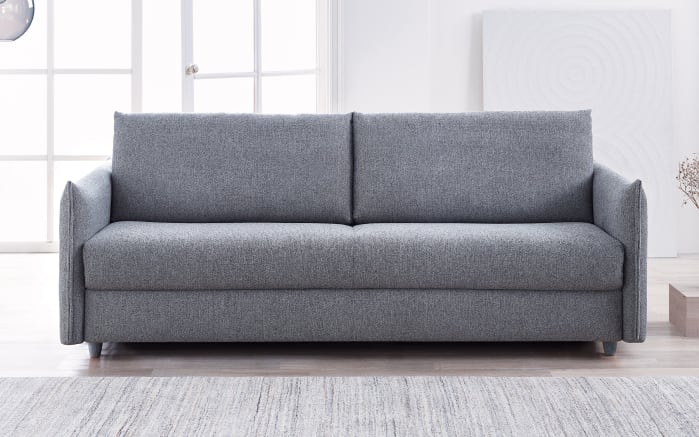 Schlafsofa Grande, blaugrau, 180 x 200 cm, mit Lattenrost und Matratze-01