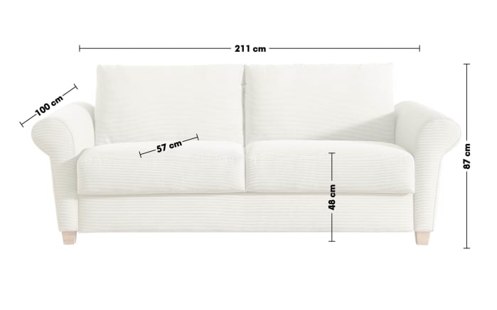 Schlafsofa Elisa, beige, 140 x 200 cm-03