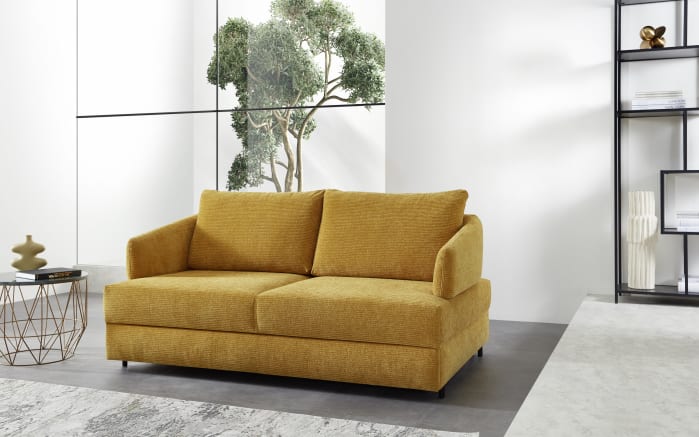 Schlafsofa Emilia, gelb, 160 x 200 cm-01