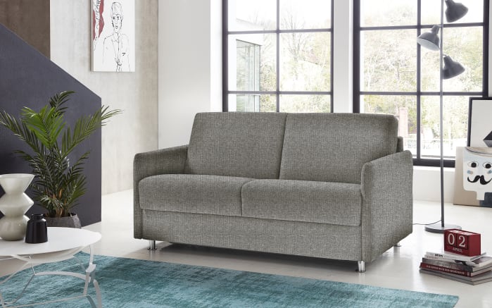Schlafsofa Messina, grau, inkl. Bettkasten-01