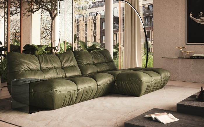 Ecksofa Passion, grün, inkl. Rückenverstellung-01