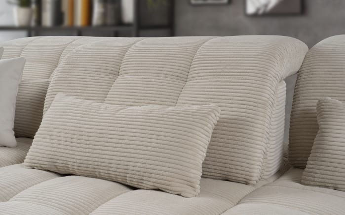 Wohnlandschaft Santa Fe Cord XC, creme inkl. Schwenkrücken-02