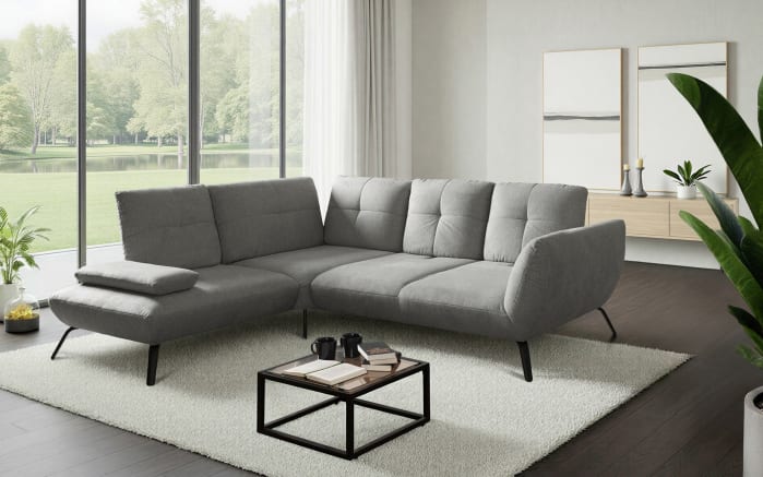 Ecksofa Dover Plus, grau, inkl. Schwenkrücken-02